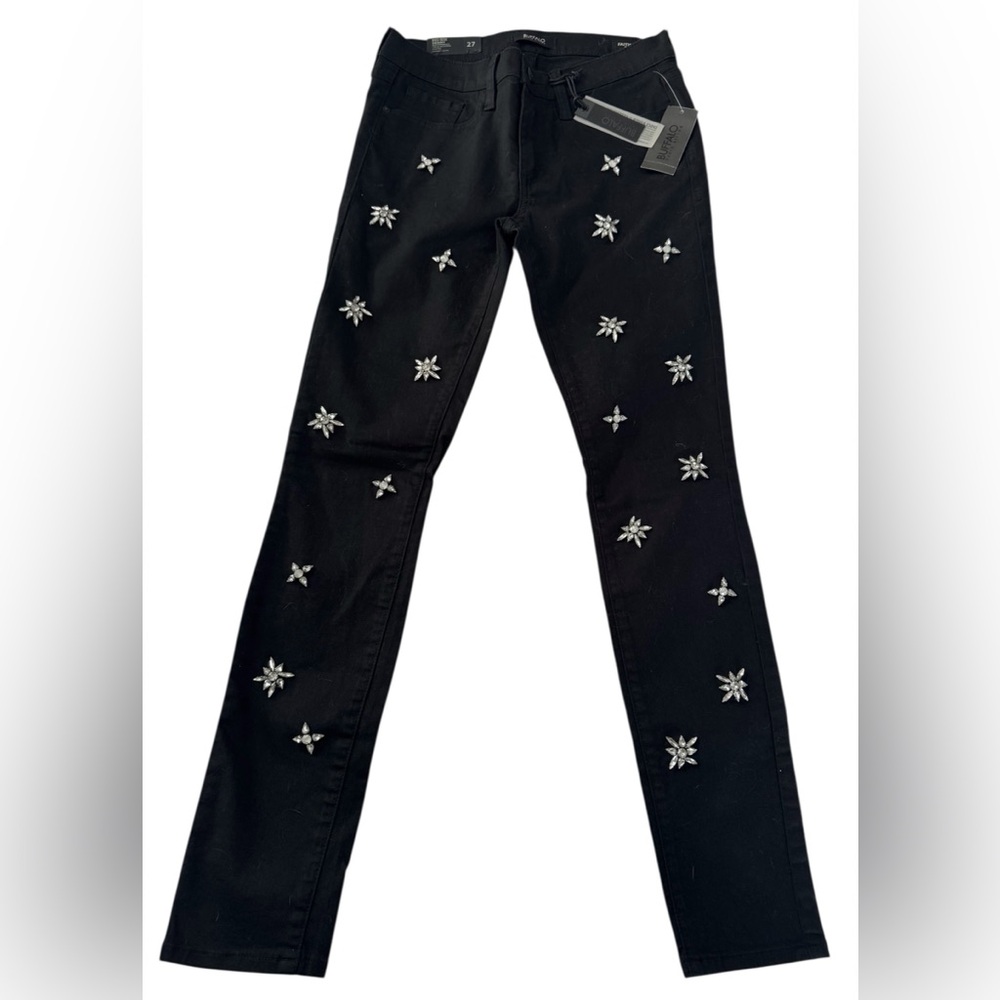 NWT Buffalo Black Embellished rhinestone  Jeans 27